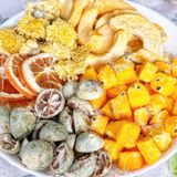  Combo 30 Gói Trà Detox Mix ĐÀO CHANH DÂY CAM TẮC XANH CÚC VÀNG + Tặng Bình Thủy Tinh(Trà hoa quả Sấy Khô - Trà Thảo Mộc) 