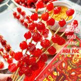 Chùm Ruột Xiên Que Tuổi Thơ Kèm Muối Chấm Hộp 400gr (Hộp 22 Xiên) 