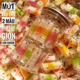 Mứt Rau Câu Sữa (Mứt Rau Câu 2 Màu) Lon 400gr 