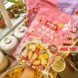  Hạt Dinh Dưỡng Sữa Chua Trái Cây Meizhoushike Yogurt, Nuts Oatmeal - Gói Màu Hồng 400Gr 