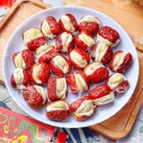  Táo Đỏ Kẹp Sữa Nhân Hạt Điều (Burger táo đỏ nhân marshmallow sữa kẹp hạt điều) Túi 500gr 