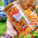  Mực Sợi Sấy Bơ Tỏi Lon 300gr 