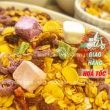  Hạt Dinh Dưỡng Sữa Chua Trái Cây Meizhoushike Yogurt, Nuts Oatmeal - Gói Màu Tím 400Gr 