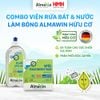  Combo Viên Rửa Bát 25 Viên + Nước Làm Bóng 500ml Almawin Dùng Cho Máy Rửa Chén Máy Rửa Bát 