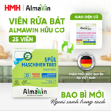  Viên Rửa Bát Almawin Hữu Cơ Hương Chanh 25 Viên HMH.0101925 