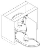  Bộ Khay Góc Chiếc Lá Cornerstonemaxx 900Mm Mở Trái_Rail White HMH.530.27.1500 