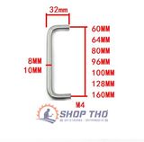  Tay kéo chữ U cỡ 8*64*32 - inox 201 