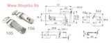  Khóa mỏ vịt, Khóa thép mạ, Khóa Hộp , Khóa Hòm: SF106 mạ niken 