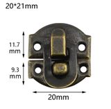  Khóa gộp A011 - 21*20mm màu đồng sẫm 