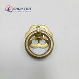  Núm kéo móc tròn đồng thau  AH1392-3cm mầu vàng 