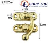  Khóa hộp giả cổ hình dấu hỏi A026 - Màu vàng 
