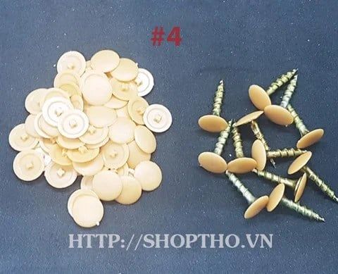  Nút nhựa bịt đầu vít mã màu #4 (túi 42g khoản 500pcs) 