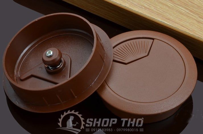  Nắp luồn dây điện D60 màu nâu 