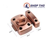  Chốt xoay, khóa xoay, chốt khóa cửa xoay inox anode màu đồng đỏ cỡ lớn (52x38mm ) 