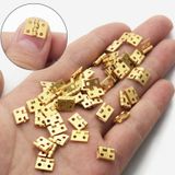  Bản lề siêu nhỏ đồng thau 8*10mm màu vàng 