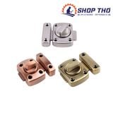  Chốt xoay, khóa xoay, chốt khóa cửa xoay inox anode màu đồng đỏ cỡ lớn (52x38mm ) 