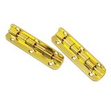  Bản lề chữ nhật bo góc tròn, mở 90 độ W046 - Mầu vàng 