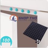  Nút dán chống trơn, chống va đập miếng 100 hạt - mầu đen (10x2.5mm) 