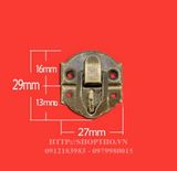  Khóa hộp giả cổ A008 màu vàng 
