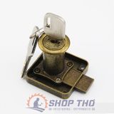  Ổ khóa tủ giả cổ màu đồng xanh 