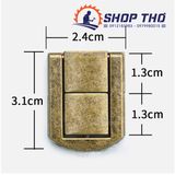  Khóa hộp giả cổ A001 màu đồng 31*24mm 