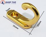  Móc treo giả cổ đơn mini W131- 21x21x7mm màu vàng 