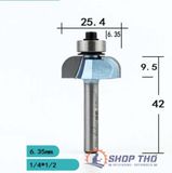 Mũi phay Tideway đánh chỉ tròn có bi 1/4*1/2 