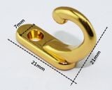  Móc treo giả cổ đơn mini W131- 21x21x7mm màu bạc 