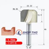  Mũi phay Tideway LC0501 1/4x7/8 