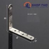  Ke góc vuông WITLANG chữ L inox 80x80x3 