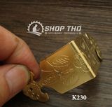  Góc hộp giả cổ K230 đồng thau 45x45x20mm màu vàng 