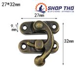  Khóa hộp giả cổ hình dấu hỏi A026 - Màu đồng 