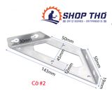  Ke góc inox 201 cỡ #2 liên kết góc 3 mặt 