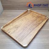  Khay gỗ gụ góc đồng thau (410x270x30) 