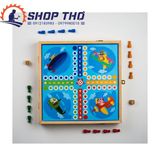  [Chính hãng] Bộ cờ đa năng 3trong1 / Cờ bay, cờ búng, cờ caro chất liệu gỗ cao cấp - SHOPTHO 