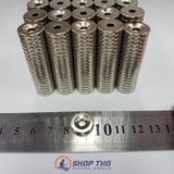 Nam châm hạt tròn phi 15x3mm (lỗ 3mm) 