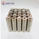  Nam châm hạt tròn phi 15x4mm (lỗ 4mm) 
