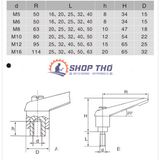  Tay vặn nhanh cỡ M10*80*80 
