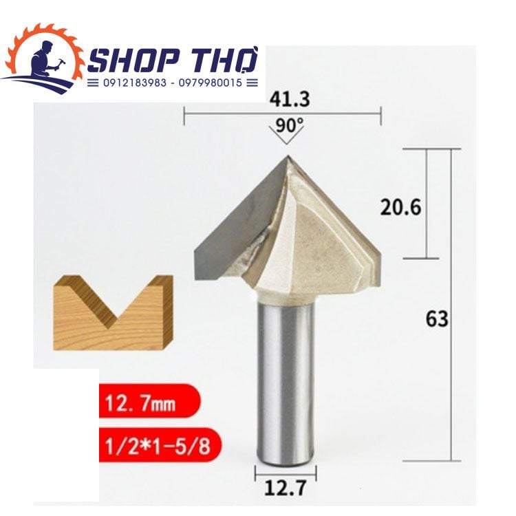  Mũi phay 3D Tideway 1/2*1-5/8 