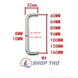  Tay kéo inox 304 chữ U cỡ 10*192*35 