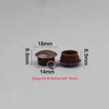  Nút nhựa chụp lỗ vít cỡ 14mm màu vàng nhạt (túi khoảng 200c) 