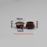  Nút nhựa chụp lỗ vít cỡ 14mm màu nâu đỏ (túi khoảng 200c) 