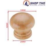  Núm gỗ màu gỗ sơn bóng 30*33mm 