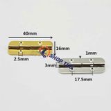  Bản lề lá W143 màu vàng bo góc tròn loại dày đẹp độ mở 180 