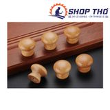  Núm gỗ nhỏ màu gỗ sơn bóng 21x23.5mm 