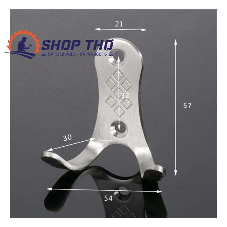  Móc treo inox đôi mã 7-042 dày 2.5mm 