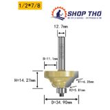  Mũi phay đánh chỉ Arden 0801 : 1/2x7/8 