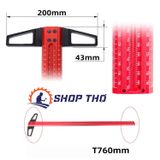  Thước kẻ lỗ đánh dấu, thước vuông, thước chữ T- T760 