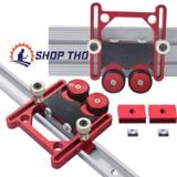  Cữ tỳ phôi hợp kim nhôm 2 bánh cho máy cưa bàn ,máy phay. 