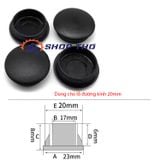  Nút nhựa chụp lỗ vít cỡ 20mm màu đen (túi khoảng 200c) 